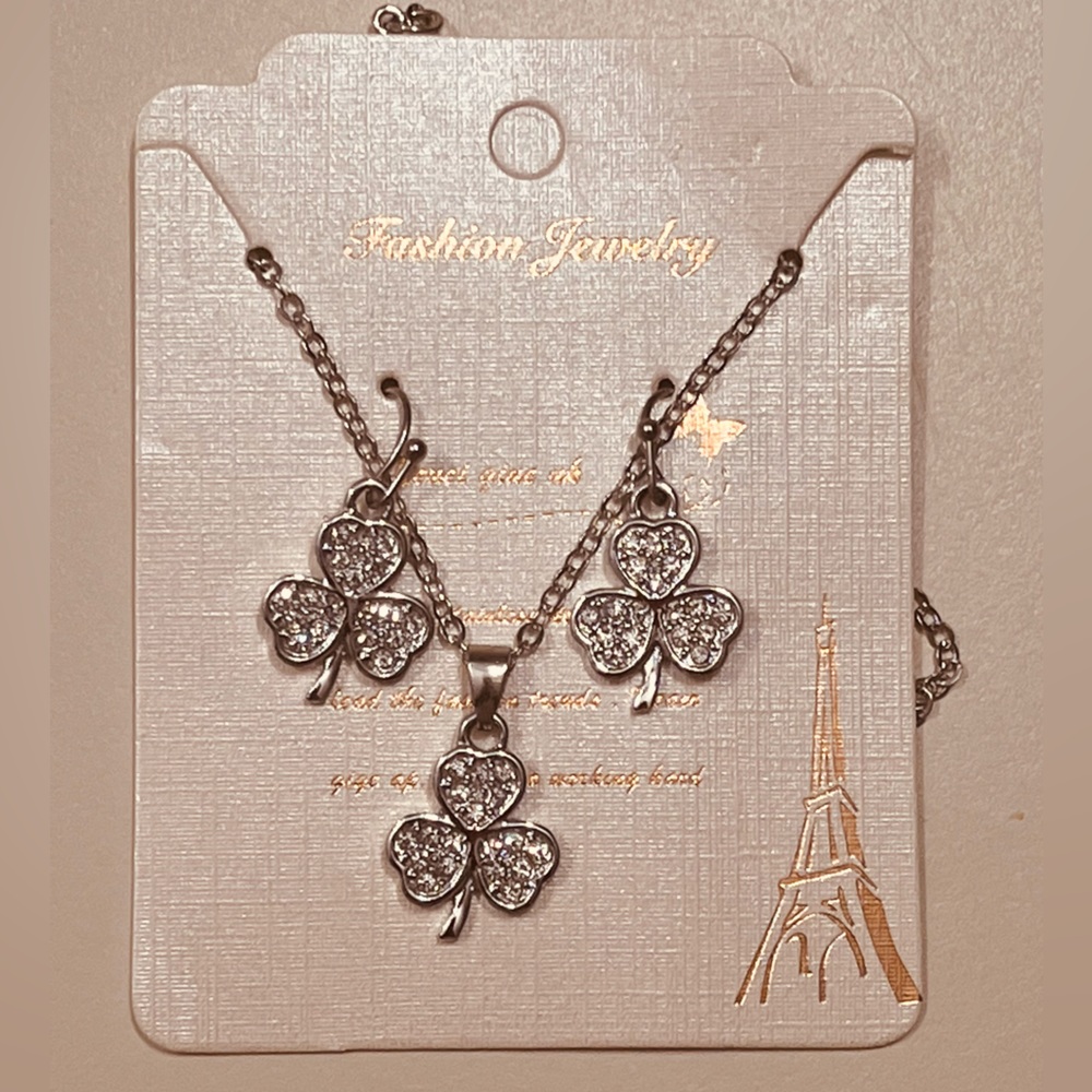 Fashion jewelry necklace and earrings set for women